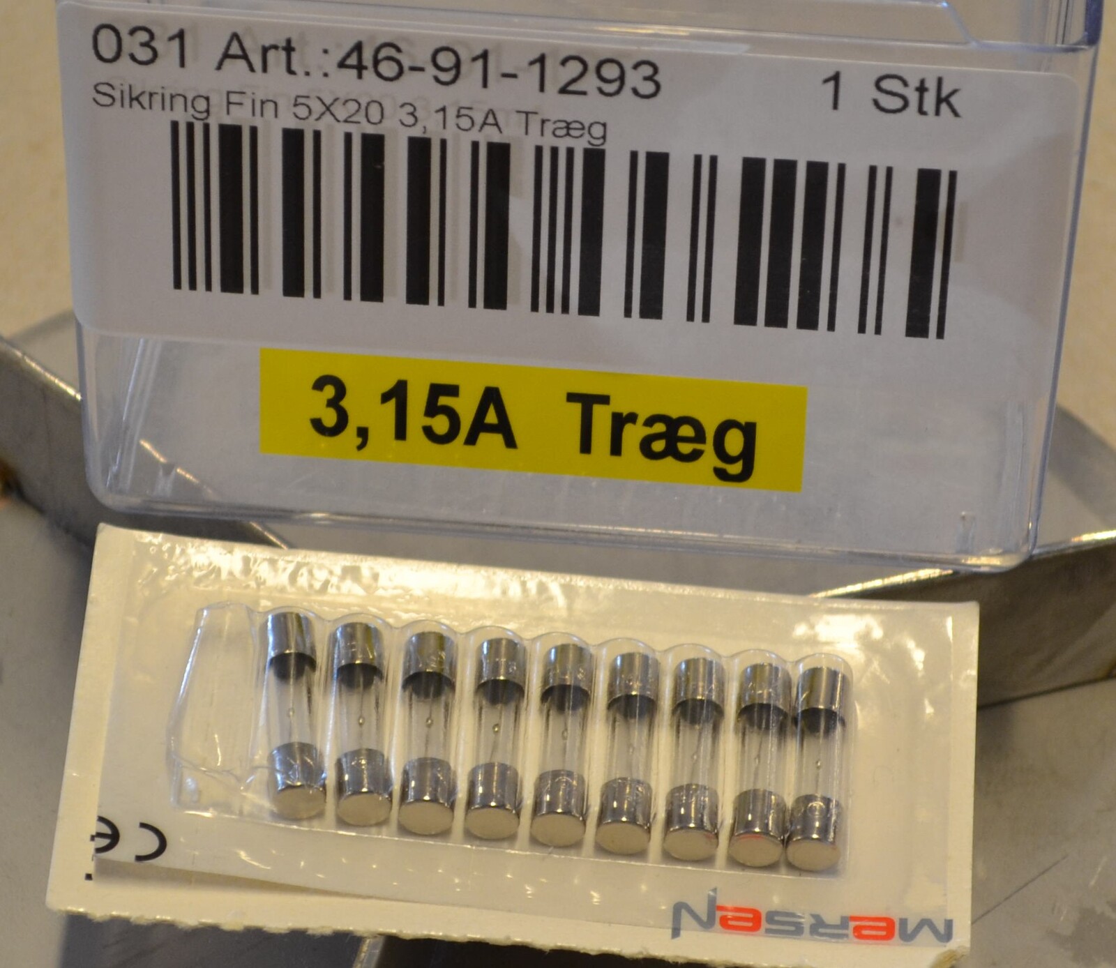 Fuse 5x20mm 3.15A slow 250V